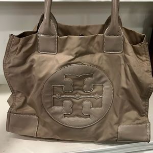 Tory Burch Ella tote nylon with patent leather accents